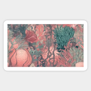 Pastel Coral Design Pattern V2 Sticker